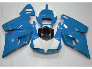 1993-2005 Gloss Light Blue & White Ducati 996 748 916 998 Motorcycle Fairing UK