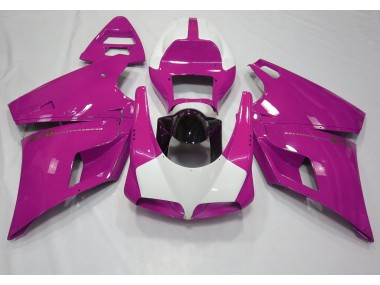 1993-2005 Gloss Pink & White Ducati 996 748 916 998 Motorcycle Fairing UK