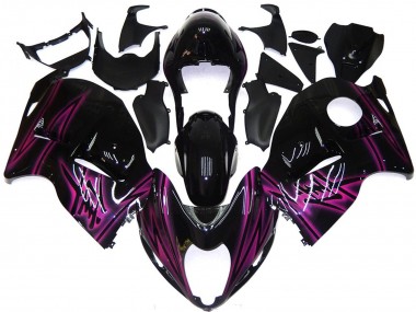 1997-2007 Custom Black Gloss with Pink Suzuki GSXR 1300 Motorcycle Fairing UK