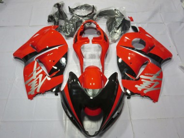 1997-2007 Red and Black Silver Decal Suzuki GSXR 1300 Motorcycle Fairing UK