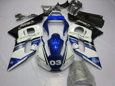 1998-2002 Blue and Silver Yamaha R6 Motorcycle Fairing UK