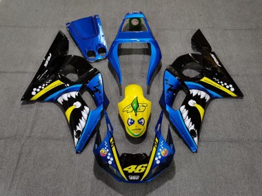 1998-2002 Blue and Yellow Shark Yamaha R6 Motorcycle Fairing UK