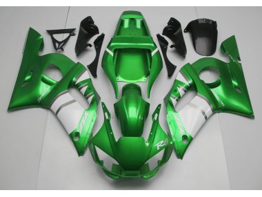 1998-2002 Green & White Yamaha R6 Motorcycle Fairing UK