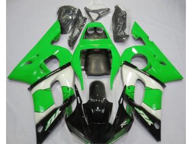 1998-2002 Green White and Black Yamaha R6 Motorcycle Fairing UK