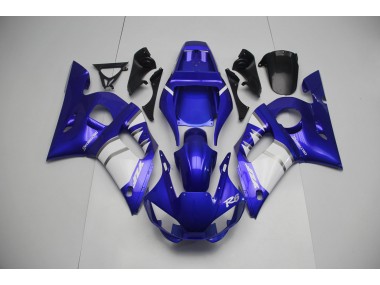 1998-2002 Silver White and Blue Yamaha R6 Motorcycle Fairing UK