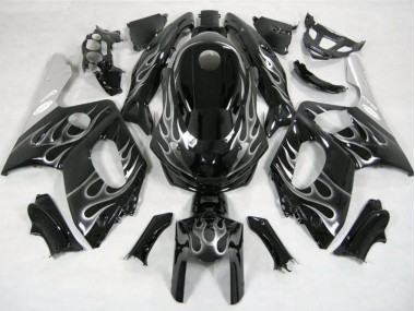 1998-2007 Black and Silver Flame Yamaha YZF600 Motorcycle Fairing UK