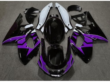 1998-2007 Gloss Black Purple and White Yamaha YZF600 Motorcycle Fairing UK