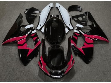 1998-2007 Gloss Black Red and White Yamaha YZF600 Motorcycle Fairing UK