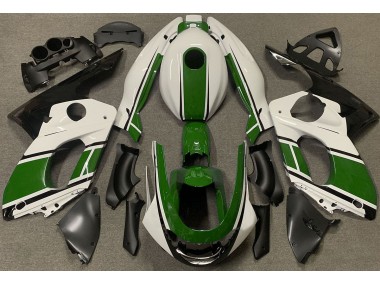 1998-2007 Gloss White and Dark Green Yamaha YZF600 Motorcycle Fairing UK