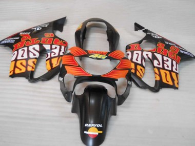 1999-2000 Matte Orange Black and Red Honda CBR600 F4 Motorcycle Fairing UK