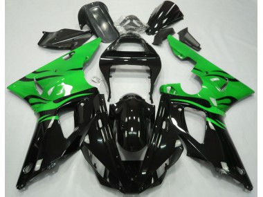 2000-2001 Black Flame & Green Yamaha R1 Motorcycle Fairing UK