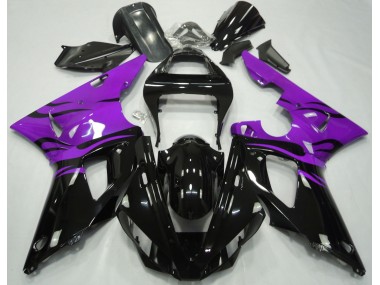 2000-2001 Black Flame & Purple Yamaha R1 Motorcycle Fairing UK