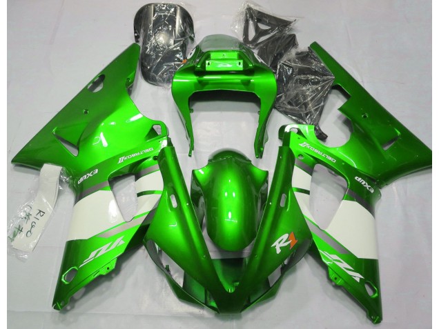 2000-2001 Electric Green & White Yamaha R1 Motorcycle Fairing UK