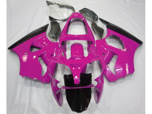 2000-2002 Gloss Pink & Black Kawasaki ZX6R Motorcycle Fairing UK