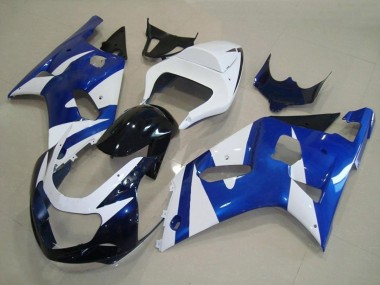 2001-2003 Blue and White OEM Style Suzuki GSXR 600-750 Motorcycle Fairing UK