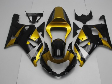 2001-2003 Gloss Black and Gold Suzuki GSXR 600-750 Motorcycle Fairing UK