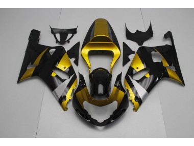 2001-2003 Gloss Black and Gold Suzuki GSXR 600-750 Motorcycle Fairing UK