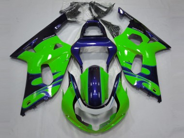 2001-2003 Gloss Green and Blue Suzuki GSXR 600-750 Motorcycle Fairing UK