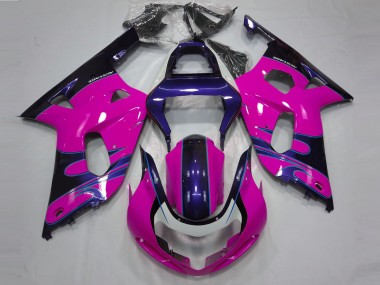 2001-2003 Gloss Pink and Blue Suzuki GSXR 600-750 Motorcycle Fairing UK