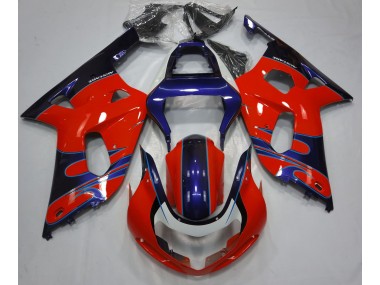 2001-2003 Gloss Red & Blue Suzuki GSXR 600-750 Motorcycle Fairing UK