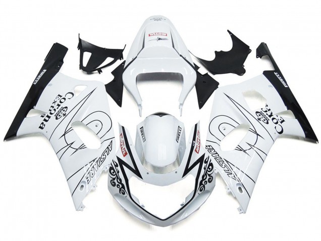 2001-2003 Gloss White Corona and Black Suzuki GSXR 600-750 Motorcycle Fairing UK