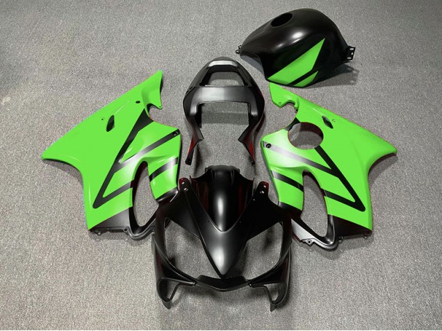 2001-2003 Matte Black and Green Honda CBR600 F4i Motorcycle Fairing UK