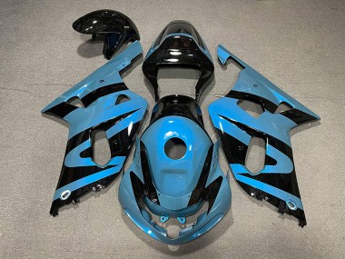 2001-2003 Pearl Light Blue and Black Suzuki GSXR 600-750 Motorcycle Fairing UK