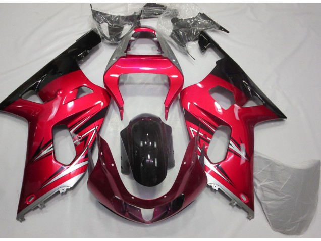 2001-2003 Red and Silver Suzuki GSXR 600-750 Motorcycle Fairing UK