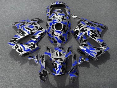 2002-2012 Blue Camo Honda VFR800 Motorcycle Fairing UK