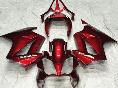 2002-2012 Deep Red Plain Honda VFR800 Motorcycle Fairing UK