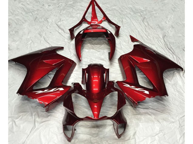 2002-2012 Deep Red Plain Honda VFR800 Motorcycle Fairing UK