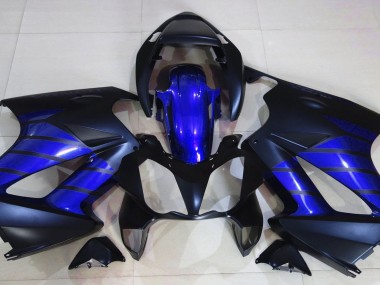 2002-2012 Matte Black & Blue Honda VFR800 Motorcycle Fairing UK