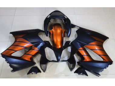 2002-2012 Matte Black & Orange Honda VFR800 Motorcycle Fairing UK