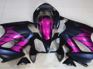 2002-2012 Matte Black & Pink Honda VFR800 Motorcycle Fairing UK