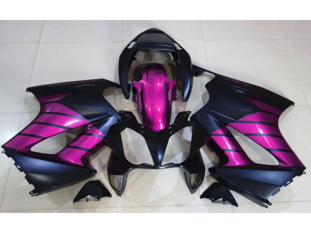 2002-2012 Matte Black & Pink Honda VFR800 Motorcycle Fairing UK