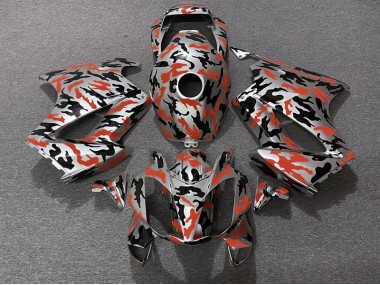 2002-2012 Red Camo Honda VFR800 Motorcycle Fairing UK