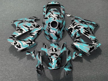 2002-2012 Teal Camo Honda VFR800 Motorcycle Fairing UK