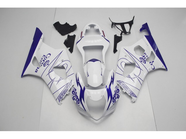 2003-2004 Blue and White Corona Suzuki GSXR 1000 Motorcycle Fairing UK