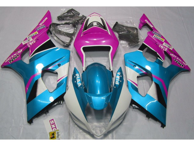 2003-2004 Gloss Blue and Pink Suzuki GSXR 1000 Motorcycle Fairing UK