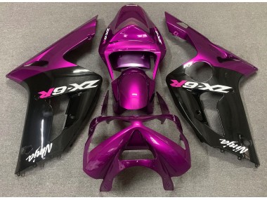 2003-2004 Gloss Pink and Black Kawasaki ZX6R Motorcycle Fairing UK