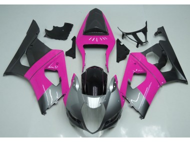 2003-2004 Pink Silver and Black Suzuki GSXR 1000 Motorcycle Fairing UK