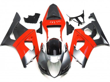 2003-2004 Plain Red and Silver Suzuki GSXR 1000 Motorcycle Fairing UK