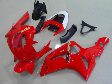 2003-2004 Red and White Kawasaki ZX6R Motorcycle Fairing UK