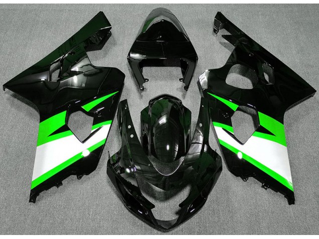 2004-2005 Gloss Black & Green Suzuki GSXR 600-750 Motorcycle Fairing UK