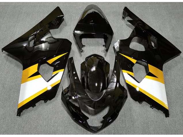 2004-2005 Gloss Black & Yellow Suzuki GSXR 600-750 Motorcycle Fairing UK