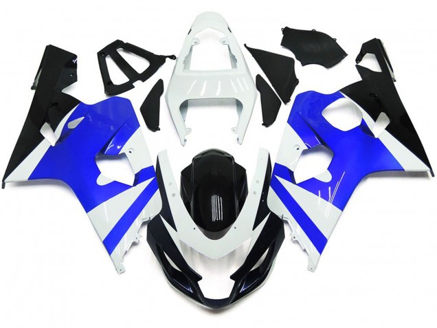 2004-2005 Gloss White and Gloss Blue Suzuki GSXR 600-750 Motorcycle Fairing UK