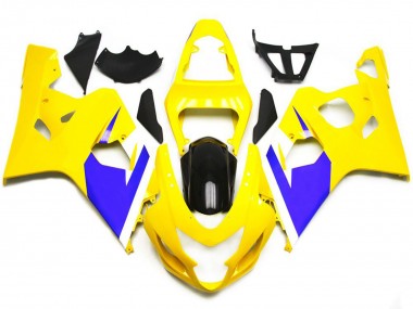 2004-2005 Gloss Yellow and Vibrant Blue Custom Suzuki GSXR 600-750 Motorcycle Fairing UK