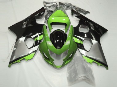 2004-2005 Light Green Silver and Black Suzuki GSXR 600-750 Motorcycle Fairing UK