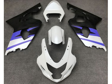 2004-2005 Matte White & Blue Suzuki GSXR 600-750 Motorcycle Fairing UK