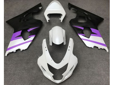 2004-2005 Matte White & Purple Suzuki GSXR 600-750 Motorcycle Fairing UK